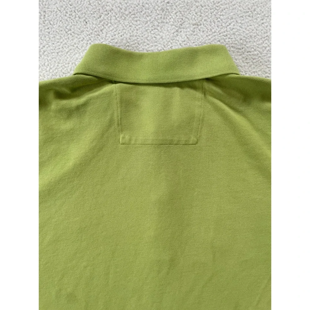 Banana Republic Mens Extra Large Polo Shirt Lime Green Elephant‎ Logo Pique XL
